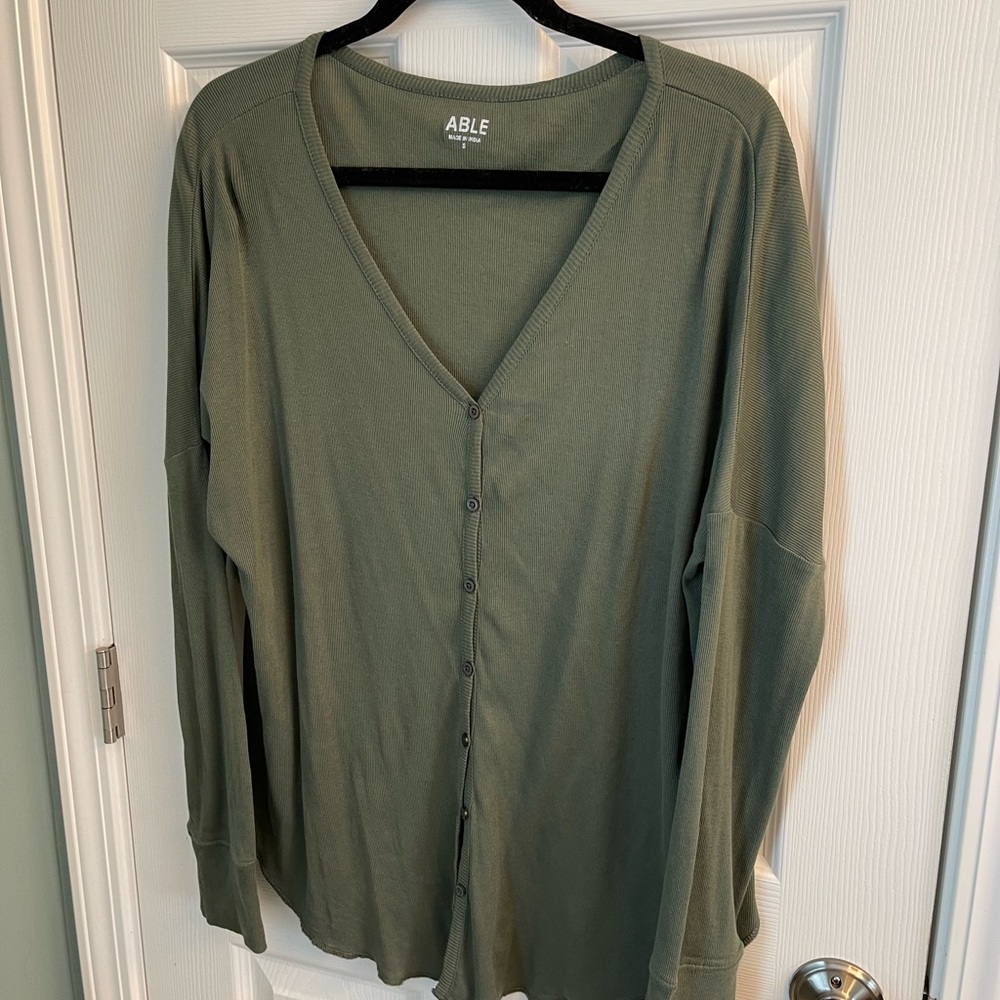 ABLE rib knit top